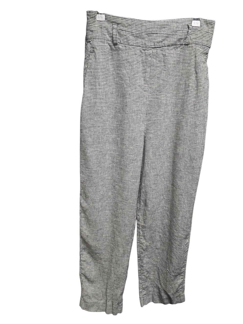 Zara Linen Blend High Waist Cropped Trousers Sz.M Belt Not Included
